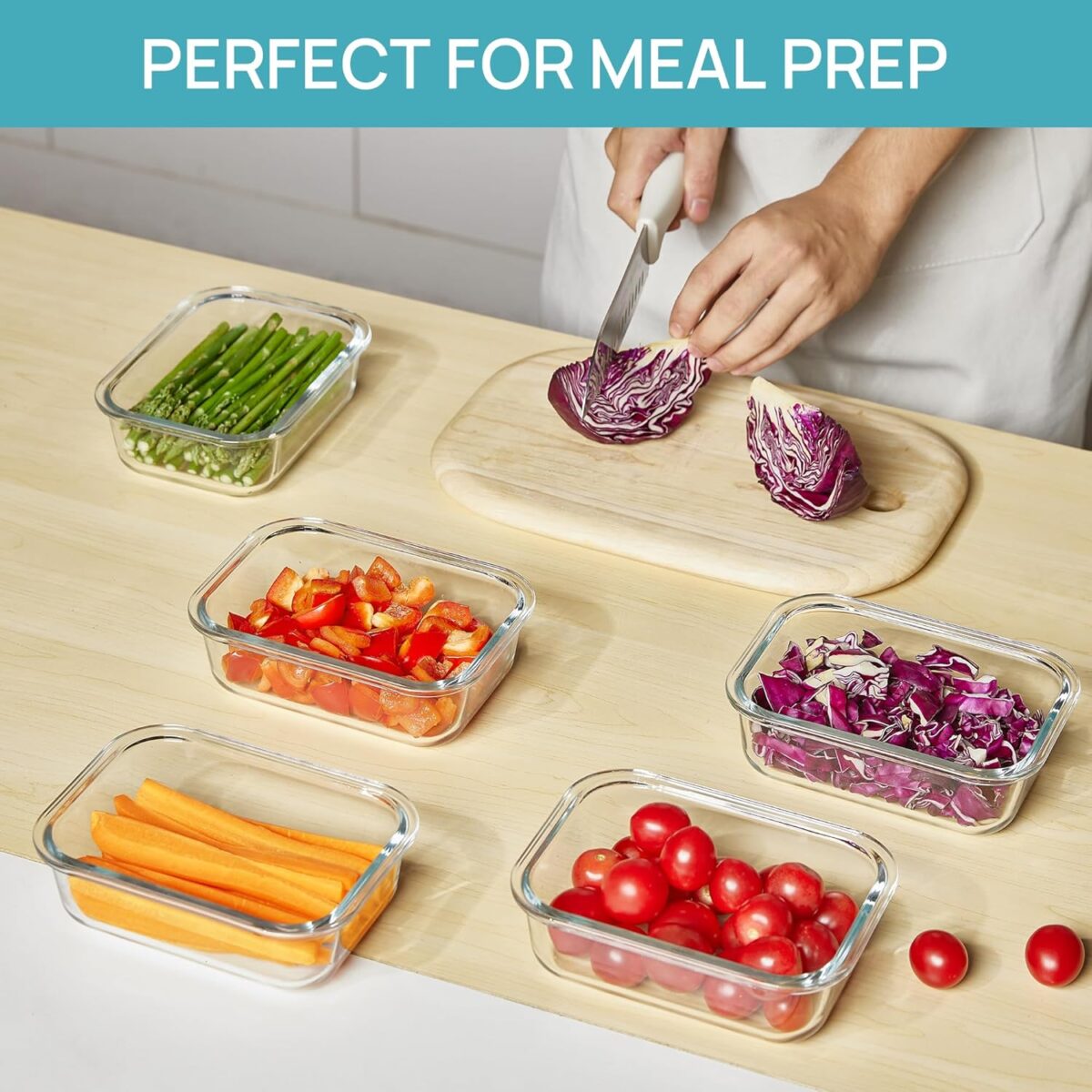 1749715838 Vtopmart 5Pack 22oz Glass Storage Containers with Lids Glass Meal Prep Food Container Sets with Snap Airtight Lids for Microwave Oven Freezer and Dishwasher Vtopmart 5Pack 22oz Glass Storage Containers with Lids, Glass Meal Prep Food Container Sets with Snap Airtight Lids for Microwave, Oven, Freezer and Dishwasher