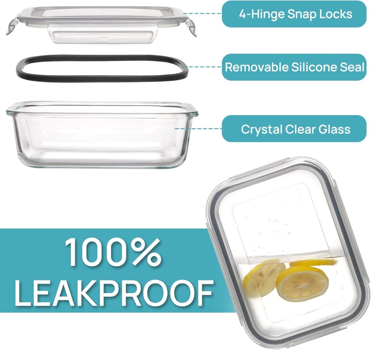 1749715840 Vtopmart 5Pack 22oz Glass Storage Containers with Lids Glass Meal Prep Food Container Sets with Snap Airtight Lids for Microwave Oven Freezer and Dishwasher Vtopmart 5Pack 22oz Glass Storage Containers with Lids, Glass Meal Prep Food Container Sets with Snap Airtight Lids for Microwave, Oven, Freezer and Dishwasher