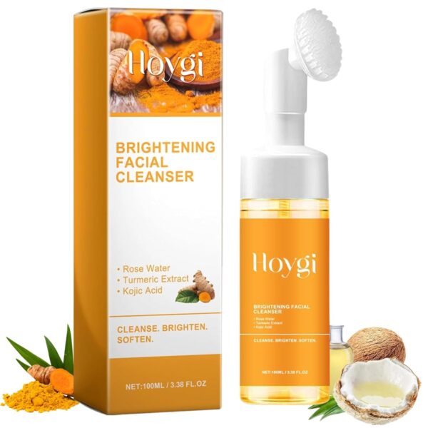 1Pcs Turmeric Facial Cleanser, Foaming Face Wash, Turmeric Face Wash, Acid Foaming Cleanser, Facial Wash