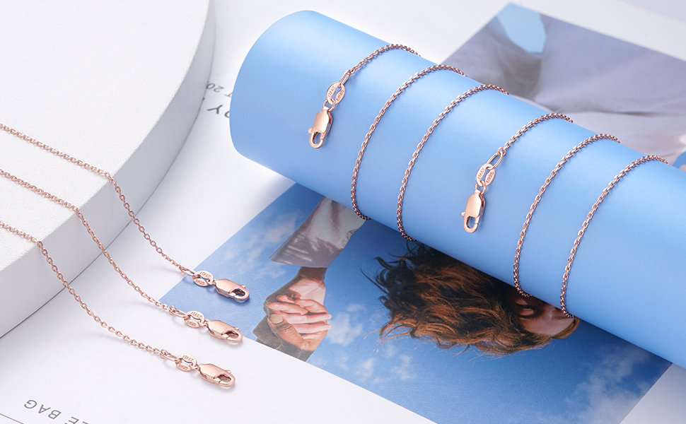 rose gold chain necklace for women