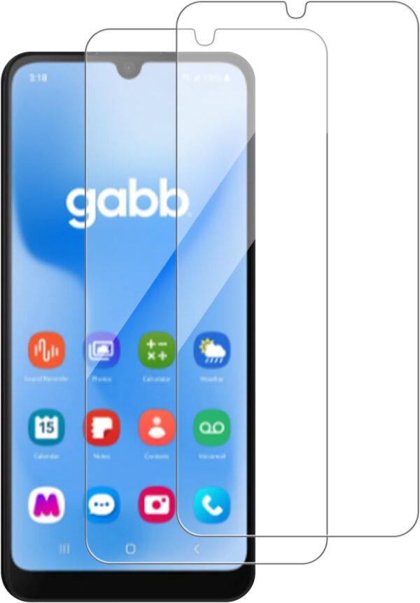 2 Pack for Gabb Phone 4 Screen Protector, Tempered-Glass, Micro-curved Edges, Case Friendly, Bubble Free, HD Clear, Easy Installation