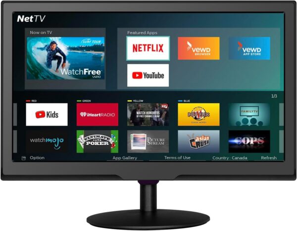 20inch Smart TV,Full HD 1080p LED Flat Screen with ATSC TV,with Built-in HDMI USB Suitable for Kitchen Kid’s Room Basement or RV Camper