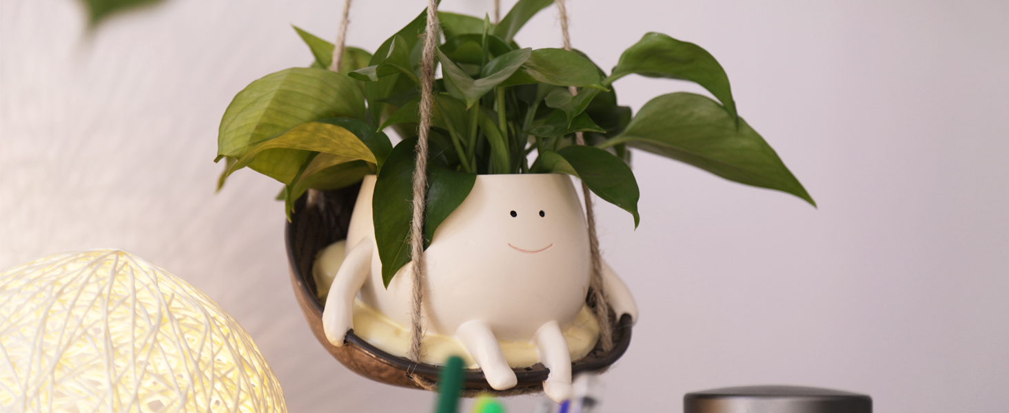 Indoor swing planter pot