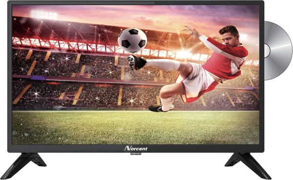 24 Inch 720P LED HD Backlight Flat DVD Combo TV, VGA USB HDMI Digital TV Tuner Cable, Build-in DVD Player Dual Channel 3W Speakers Monitor Television (24 inch)