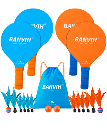2481be4e 79a2 459c bd5a 67860eb84d17. CR0,0,362,453 PT0 SX362 V1 Banvih Badminton Set 4 Rackets, Paddle Ball Outdoor Games for Kids Teens Adults and Family, Sports Beach Toys - for Yard, Lawn, Camping Games Essentials