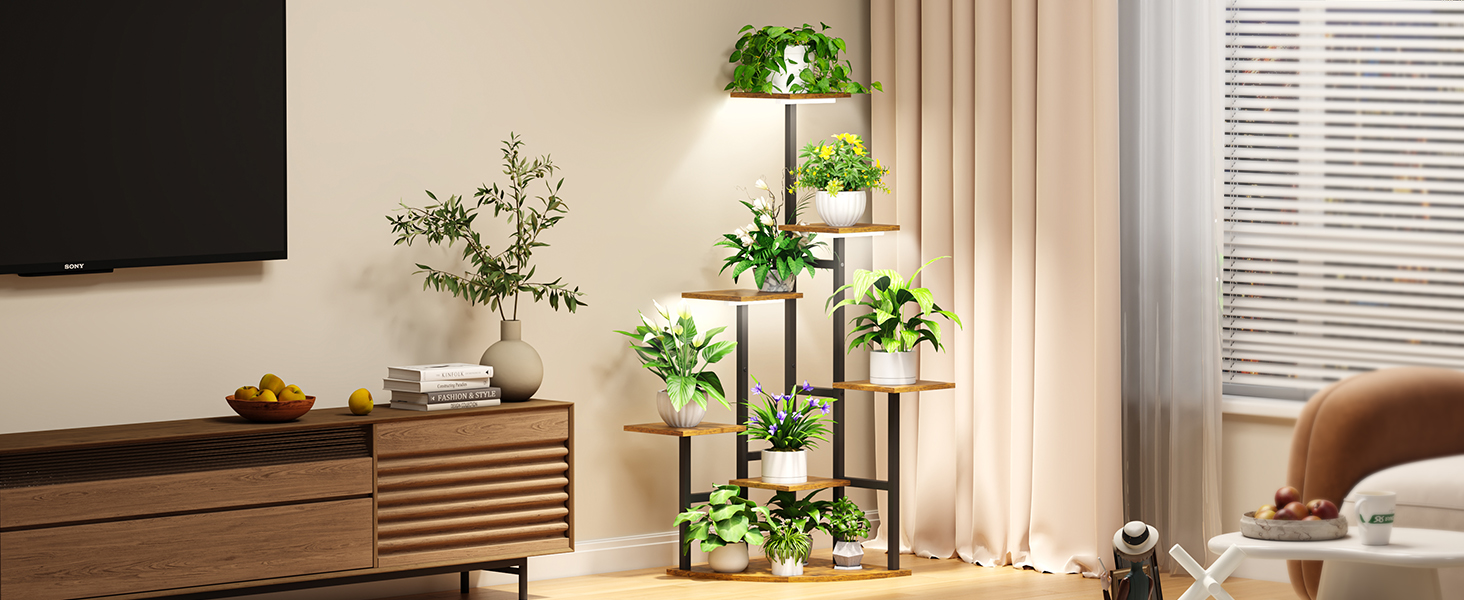 plant stand with grow light
