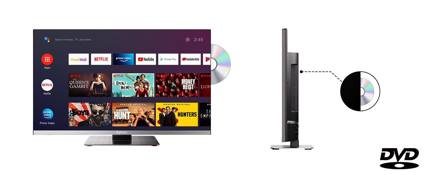 22 inch smart tv with dvd palyer 12 volt tv for rv marine truke boat car and home use