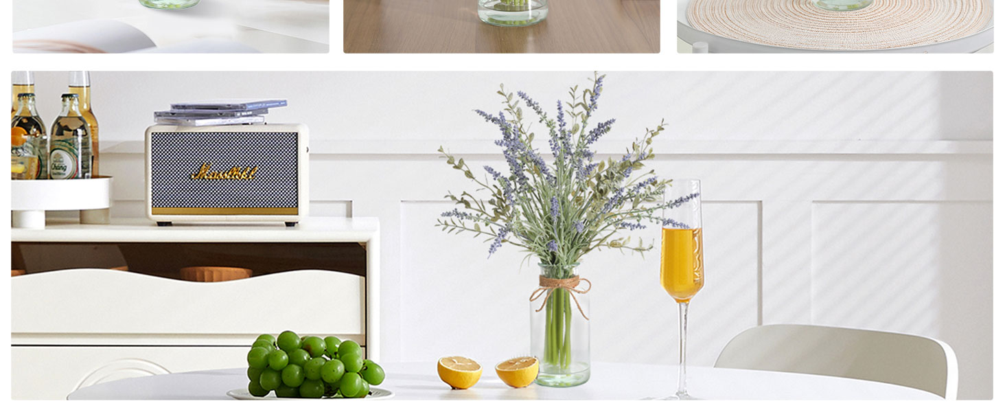 Fake Flowers Purple Decor Plant Potted Bathroom Bedroom Kitchen Farmhouse Decor