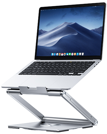 2f6efa14 cd0e 4eef 9d76 42f824853a84. CR0,0,362,453 PT0 SX362 V1 Adjustable Computer Stand with 360 Rotating Base, Ergonimic Foldable Laptop Riser for Desk Compatible with MacBook Pro/Air Notebook up to 16 Inches, Silver