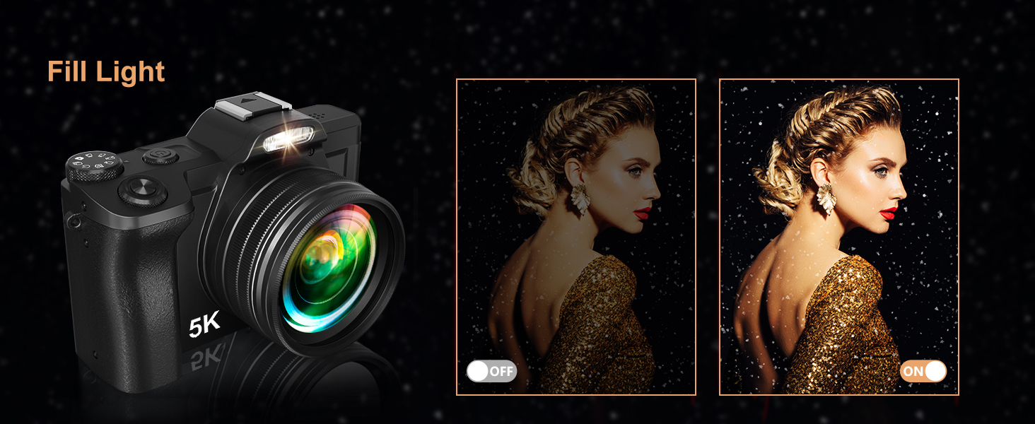 Flash light cameras for photography