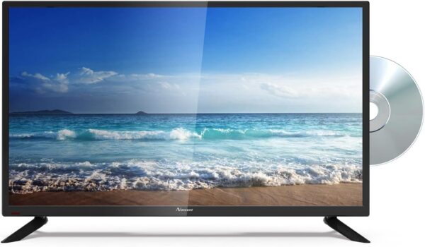 32-Inch 720P LED LCD HDTV Backlight Flat DVD Combo TV, VGA USB HDMI Digital TV Tuner Cable, Build-in DVD Player N32-D1 Year 2023 Upgrade