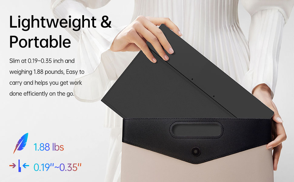 4-Portable Monitor 15.6'' 1080P Dual Potable Monitor for Laptop Laptop Screen Extender