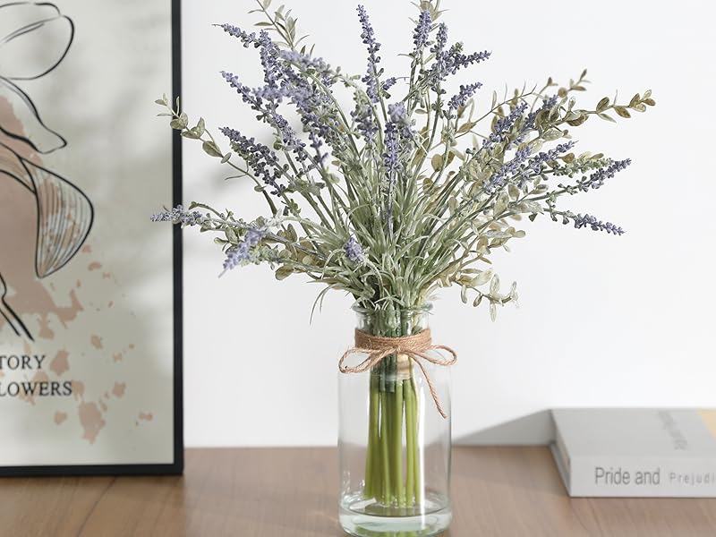 Artificial Lavender Plant in Pots - Faux Lavender Flowers Decor