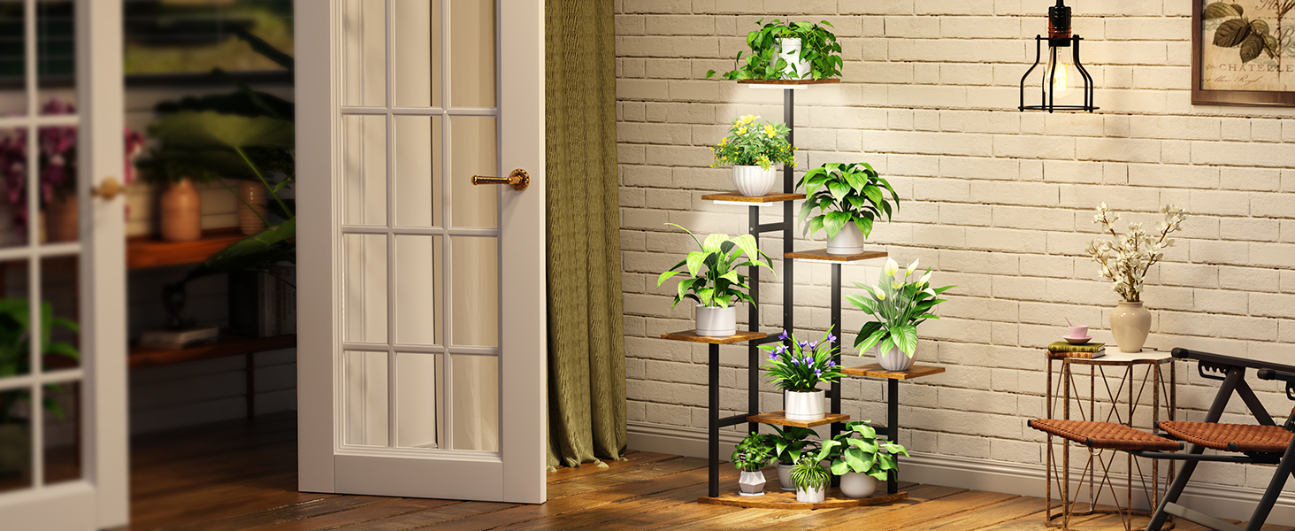 plant stand with grow light