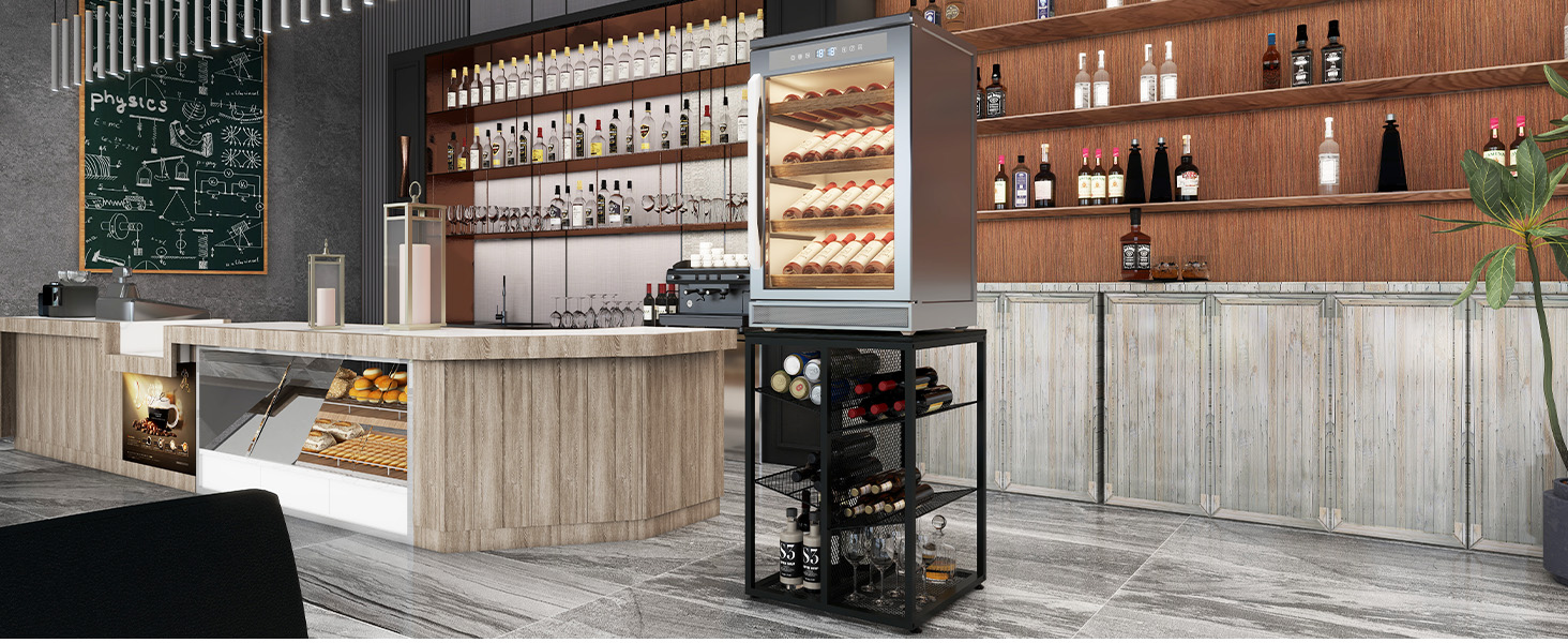 wine fridge stand
