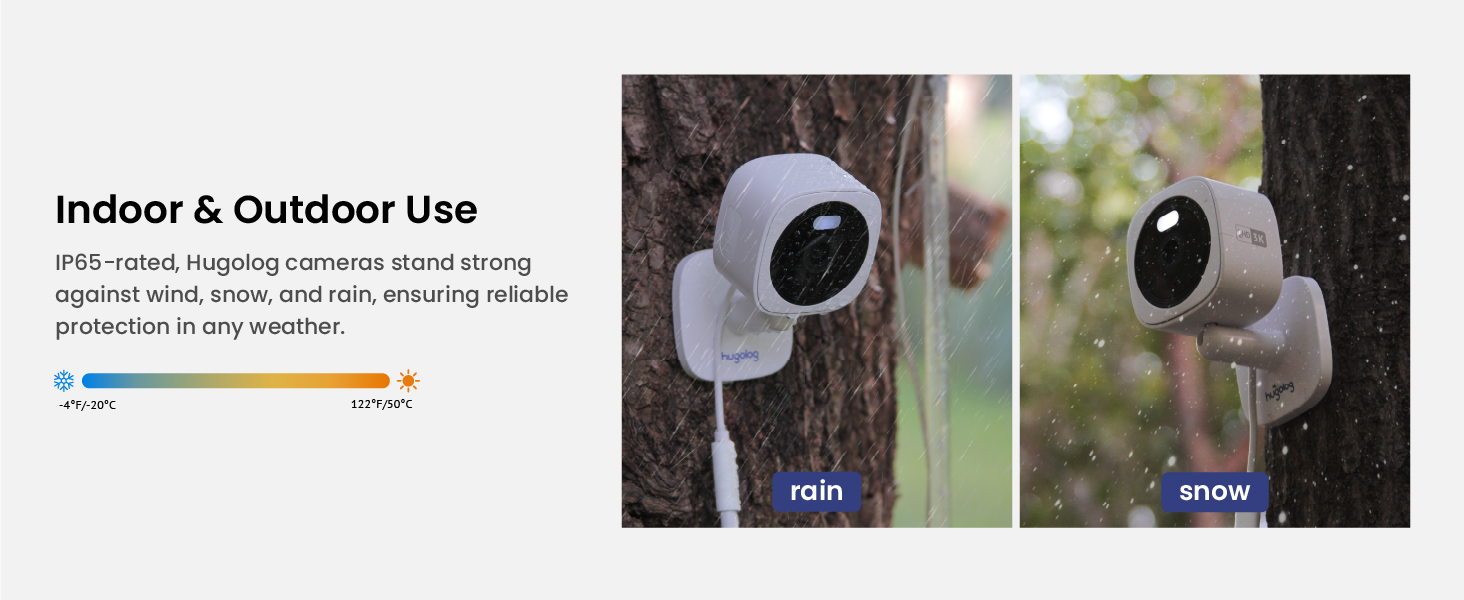 Indoor/Outdoor wifi security cameras