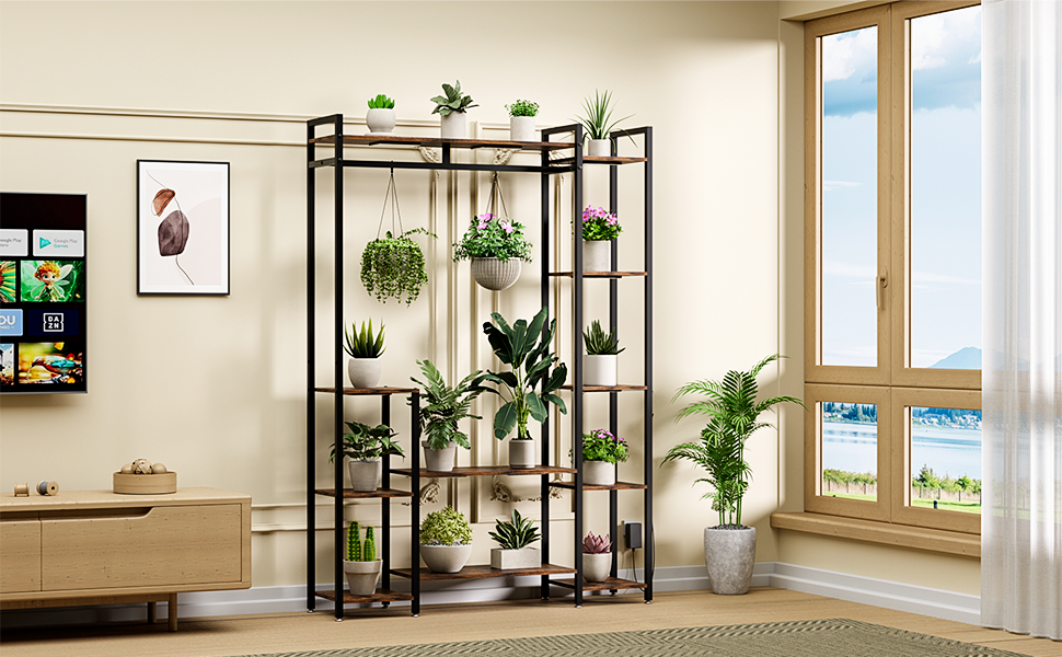plant stand with grow lights
