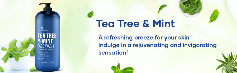 Tea tree and mint face wash
