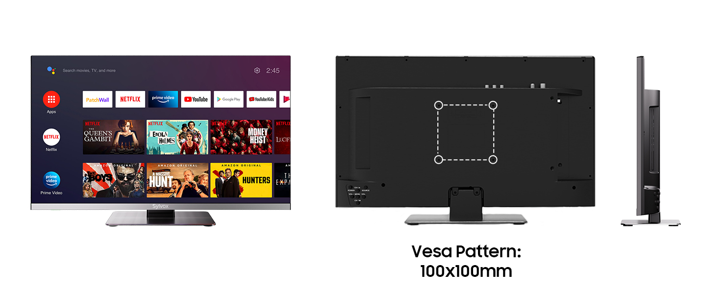 22 in small TV with TV stand and support wall mounting