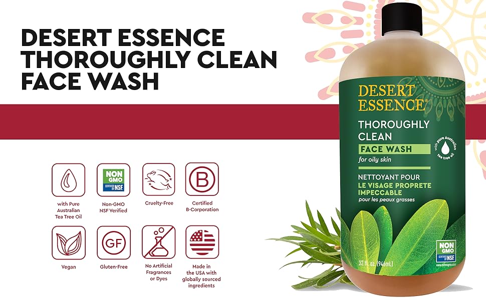 Desert Essence Thoroughly Clean Face Wash