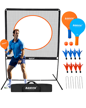 5d0a28b4 f665 4007 ac5e 995edf1bb483. CR0,0,362,453 PT0 SX362 V1 Banvih Badminton Set 4 Rackets, Paddle Ball Outdoor Games for Kids Teens Adults and Family, Sports Beach Toys - for Yard, Lawn, Camping Games Essentials