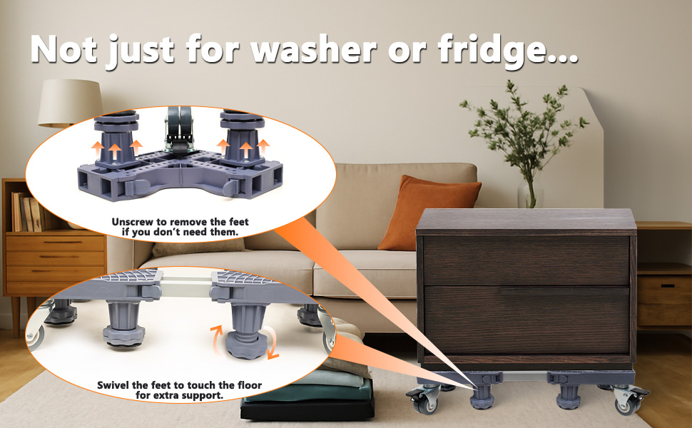 Multi-functional furniture dolly with support feet
