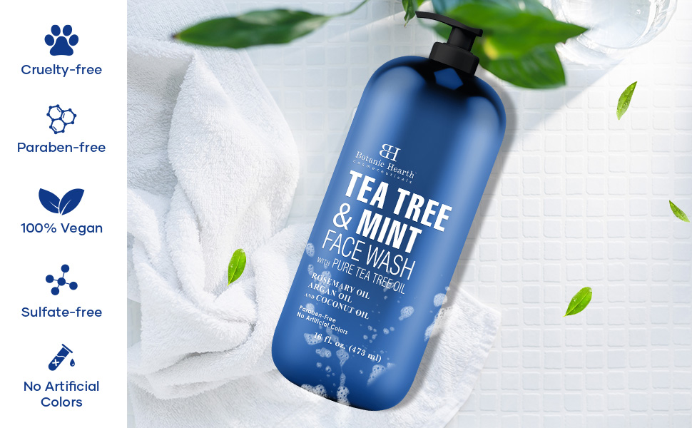 Tea tree and mint face wash