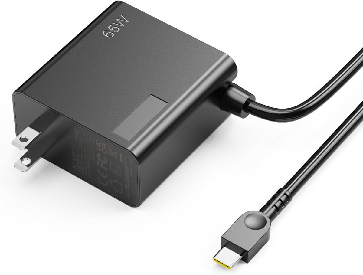 65W USB-C AC Laptop Charger Compatible with Lenovo ThinkPad T14 T15 E14 E15 X1 Carbon X13 Yoga Chromebook IdeaPad Power Supply Adapter
