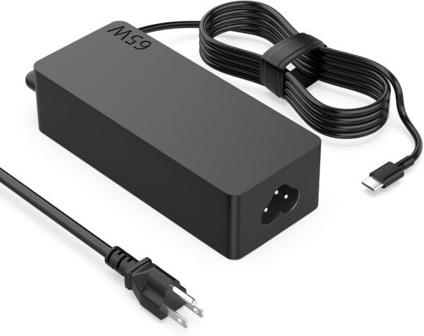 65W USB C ThinkPad Laptop Charger Compatible with Lenovo Laptop Charger ThinkPad T480s T580s T480 T490 E480 E580 E490 E590 Yoga 920 S730 Chromebook C330 S330 100e 300e Type C Power Adapter