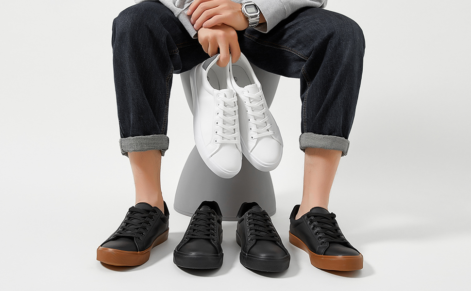 mens pu leather shoes
