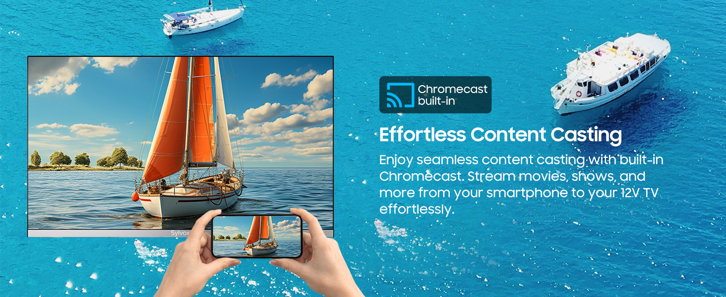 RV TV with Google Play Google Assistant Chromecast