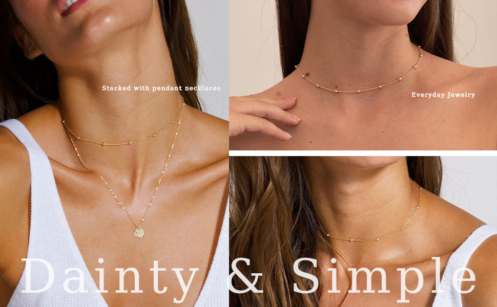 Satellite beads necklace