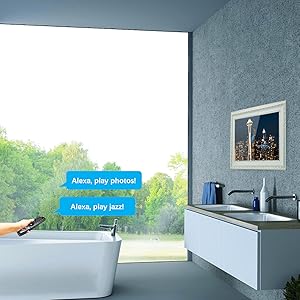 bathroom tv with alexa