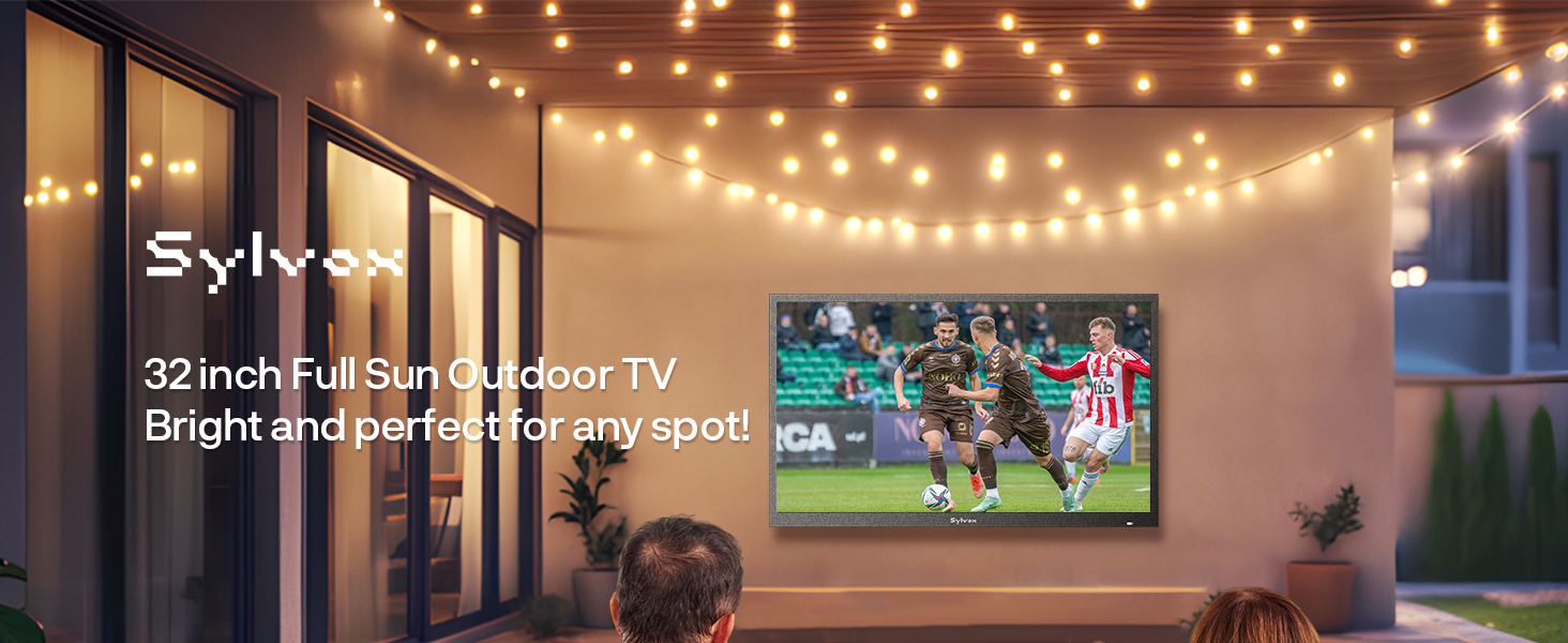 32 inch smart TV outdoor TV for patio Pergola flat screen outside display 1080P gift for parents