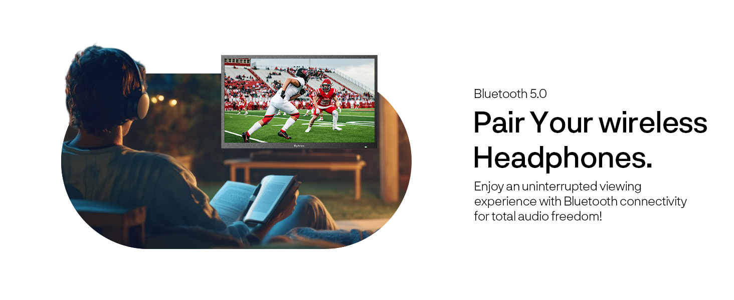 Bluetooth 5.0 Pair wireless Headphones create your outdoor theater and enjoy quality time outdoors