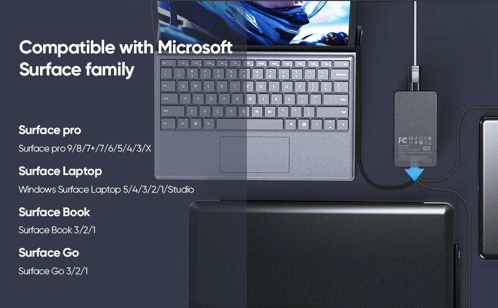 Compatible with Microsoft Surface family