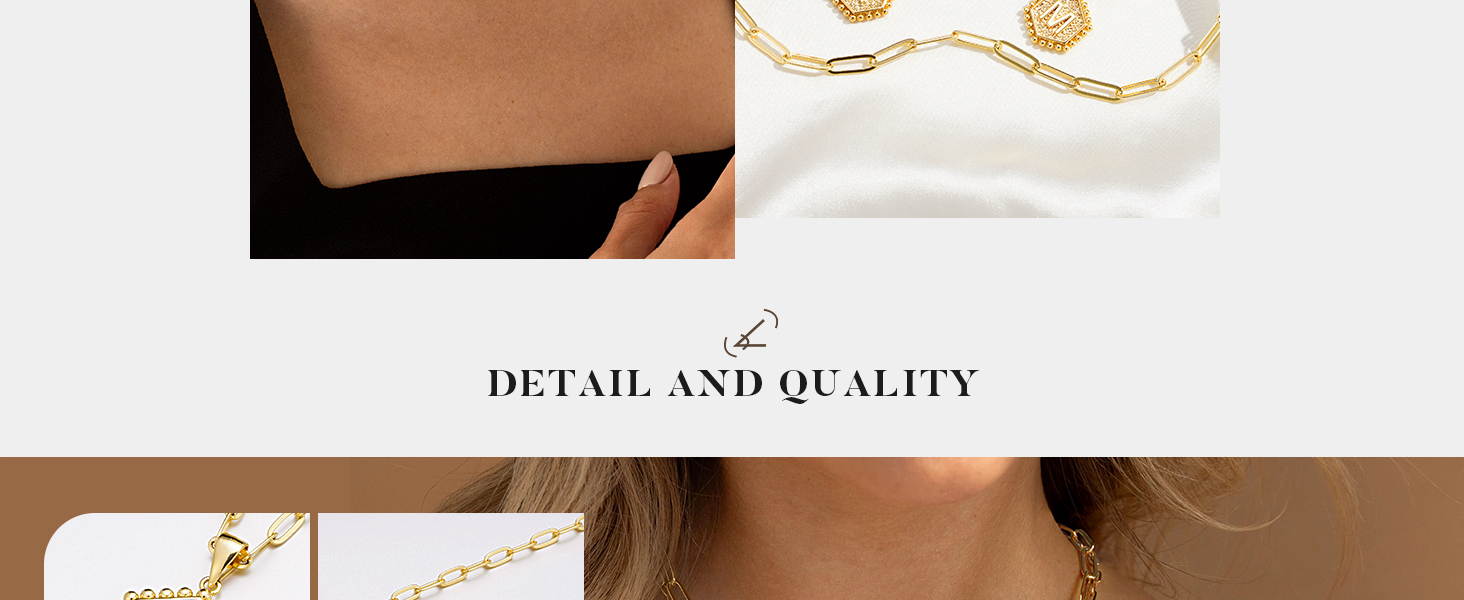 gold initial necklaces for women trendy