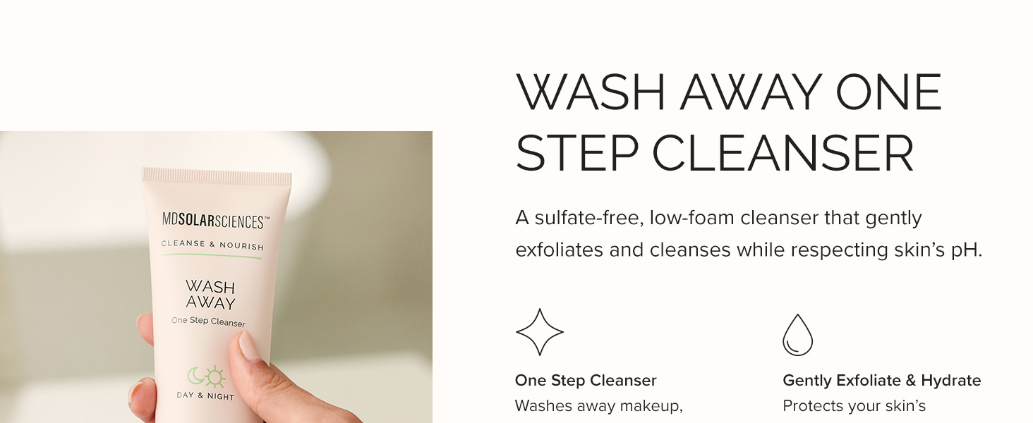 Wash away cleanser