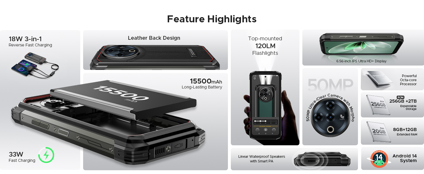 DOOGEE Fire 6 Power(2024) Rugged Phone