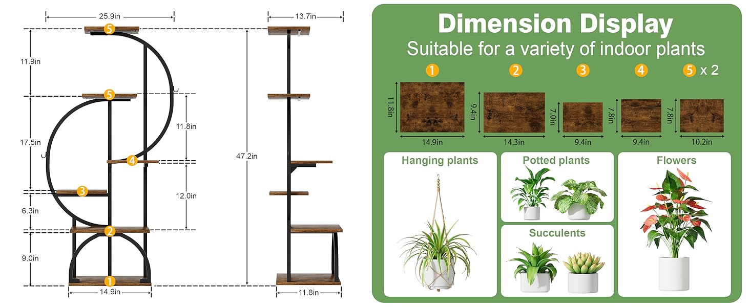lighted plant stand