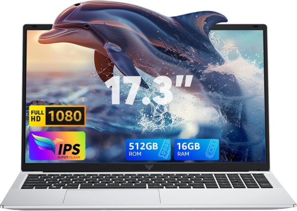 ACEMAGIC 2024 17.3Inch Laptop,FHD Display Laptop with Quad Core-12th Alder Lake N97(Up to 3.6GHz), 6000Mah Battery,16GB RAM 512GB ROM Business Laptop Computer.