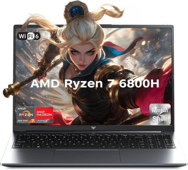 ACEMAGIC 2025 AMD Laptop, Laptop Computer with AMD Ryzen 7 6800H (8C/16T, Up to 4.7GHz), 16GB DDR5 512GB NVMe SSD Windows 11 Laptop, 16-inch FHD Display, WiFi 6,Backlit KB