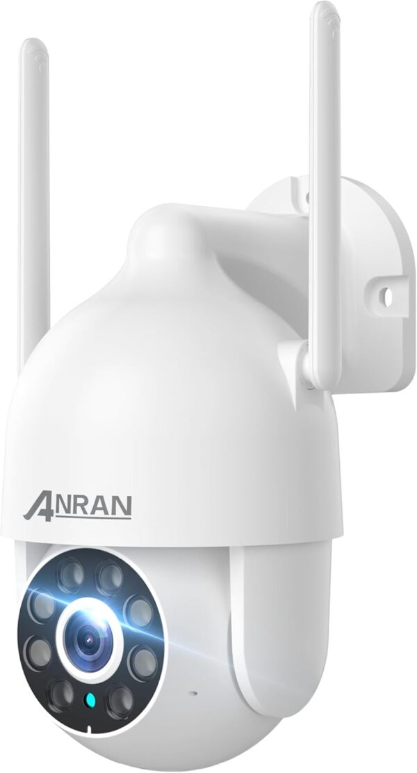 ANRAN 2026 Limited 2K Wireless Outdoor Security Camera, 5Ghz PTZ Home Security Camera with 360° View and Auto Motion Tracking,2.4G WiFi Dome Surveillance Camera,Spotlight Siren,Night Vision,Audio