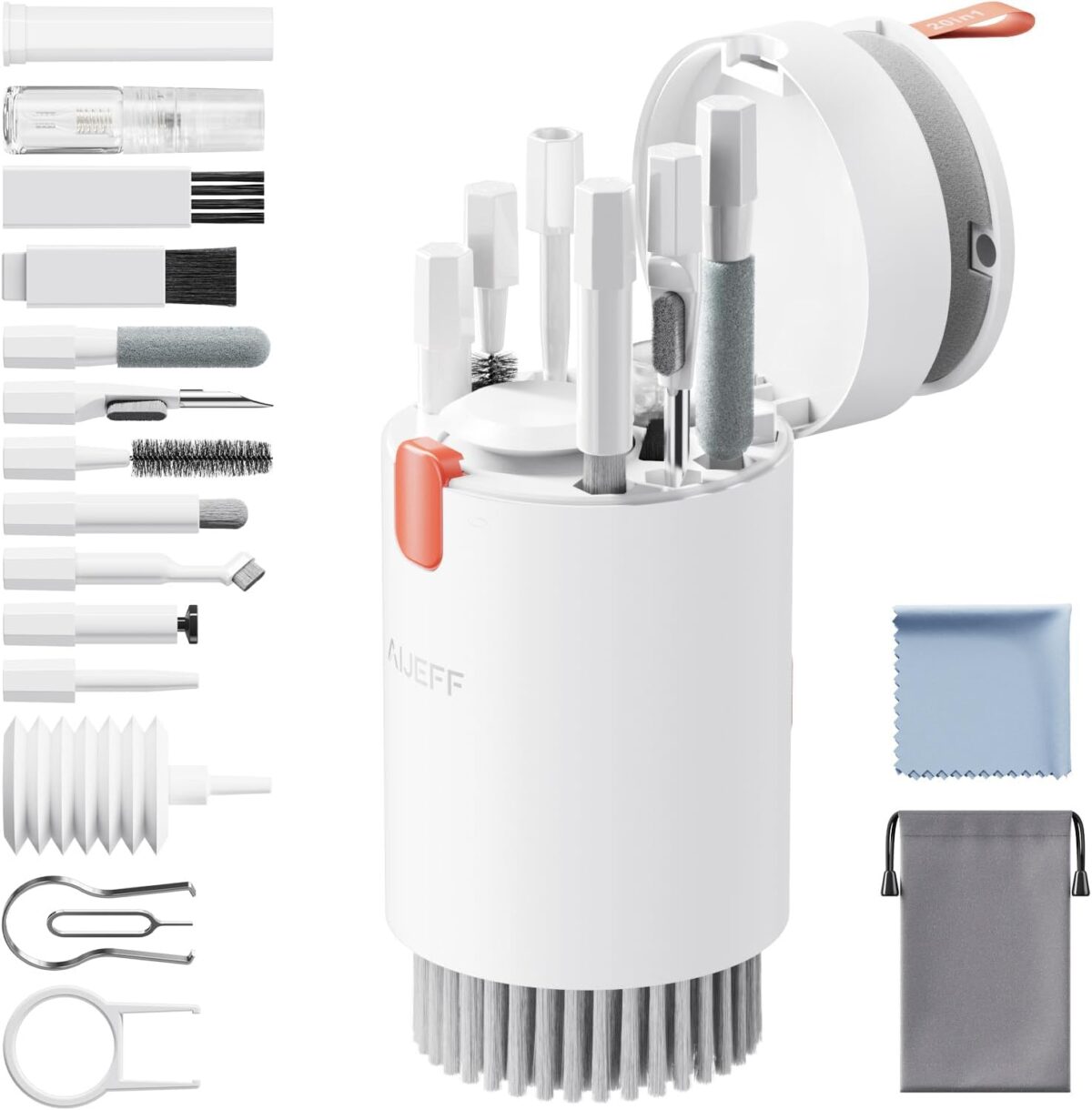 Aijeff Cleaner Kit for Laptop, iPhone, Tablets and Headphones, Multifunctional Cleaning Tool for Headphones Screen Accessories Tool for Computer, Keyboard, Camera