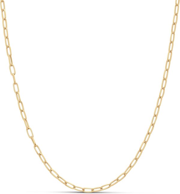 Amazon Essentials 14K Gold Plated Paperclip Chain Necklace
