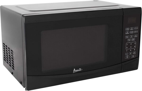 Avanti MT09V1B Microwave Oven 900-Watts Compact with 10 Power Levels and 6 Pre Cooking Settings, Speed Defrost, Electronic Control Panel and Glass Turntable, 0.9-Cu.Ft, Black