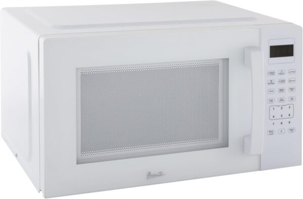 Avanti MT150V0W Microwave Oven 1000-Watts Countertop Compact with 9 Pre Cooking Settings, Speed Defrost & by Weight, Electronic Control Panel and Glass Turntable, 1.5-Cu.Ft, White