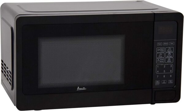 Avanti MT7V1B Microwave Oven 700-Watts Compact with 6 Pre Cooking Settings, Speed Defrost, Electronic Control Panel and Glass Turntable, 0.7-Cu.Ft, Black