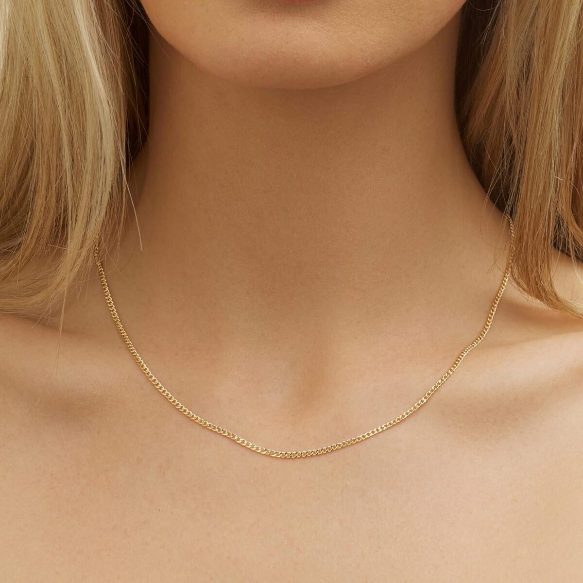 Barzel 18K Gold Plated CurbCuban Link Chain Necklace 2MM 3MM 4MM 5MM For Women or Men Made In Brazil Barzel 18K Gold Plated Curb/Cuban Link Chain Necklace 2MM, 3MM, 4MM, 5MM For Women or Men - Made In Brazil