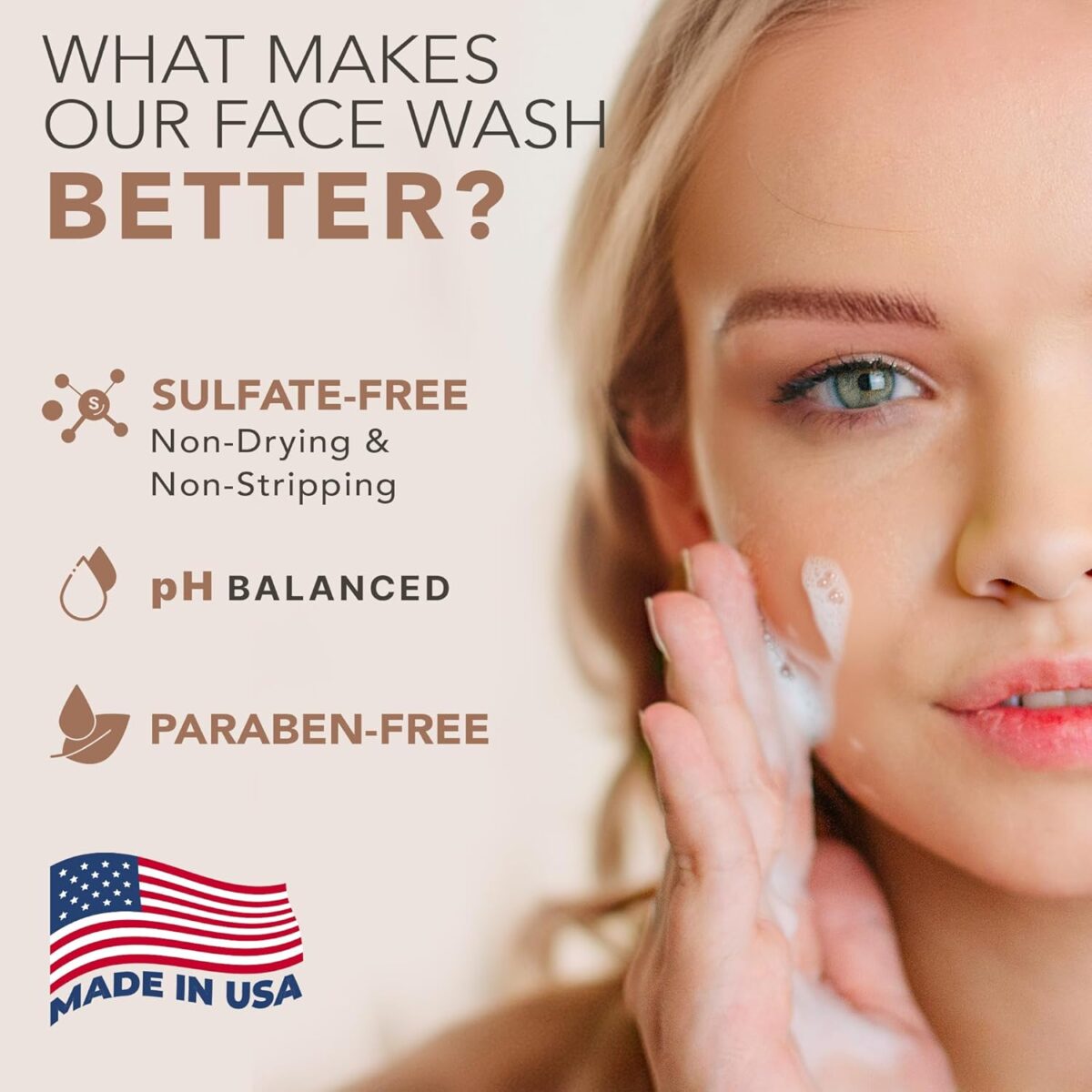 Beauty by Earth Clean Face Wash USA Made with Organic Natural Ingredients Non Toxic Facial Cleanser Beauty by Earth Clean Face Wash - USA Made with Organic & Natural Ingredients, Non-Toxic Facial Cleanser